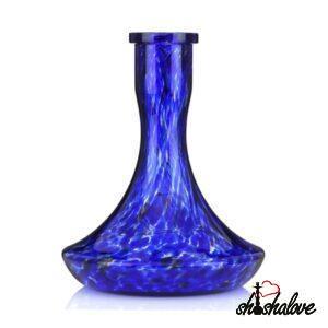 blue black craft vase